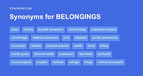 synonym for belongings